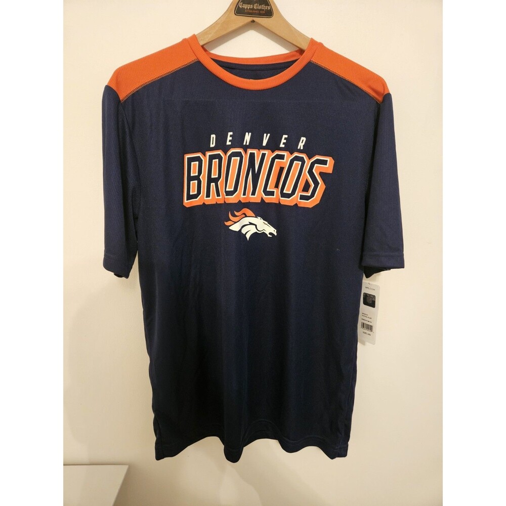 *NEW*NFL Team Apparel Denver Broncos Drywick Tactical Slant Shirt Mens Large
